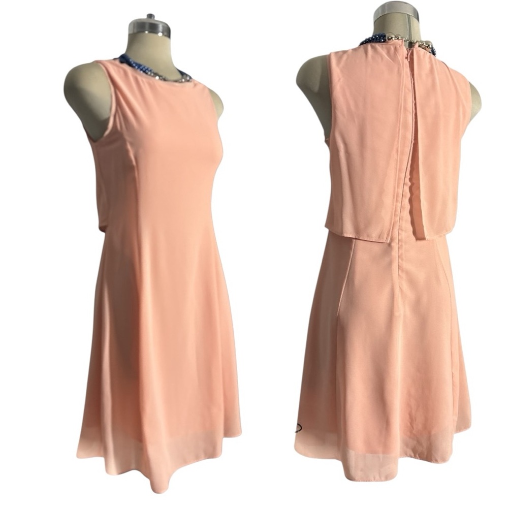 Lechateau Elegant Peach Sleeveless Dress Size XXS